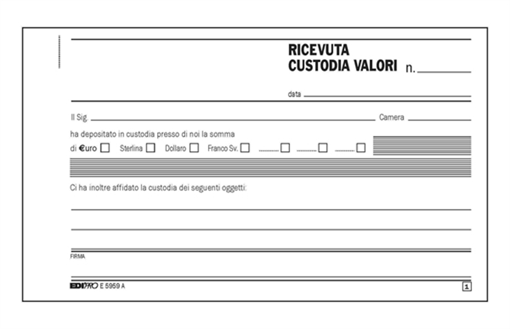 BLOCCO RICEVUTE CONDOMINIO 50/50COPIE AUTOR. 10X16,8CM DU161370000 COD.  DU161370000 CONFEZIONE DA 20